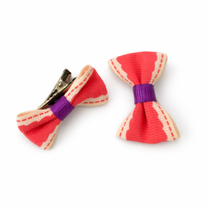 Pinzas de cabello franja naranja para mascotas