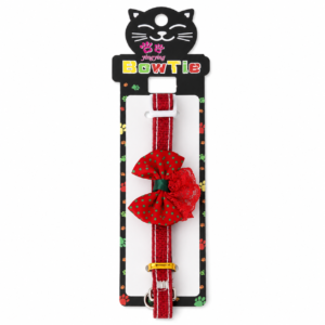 Collar para Gato con Moño Rojo